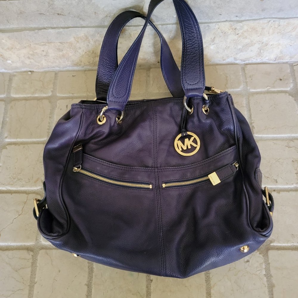 MICHAEL KORS Purple Layton Shoulder Bag